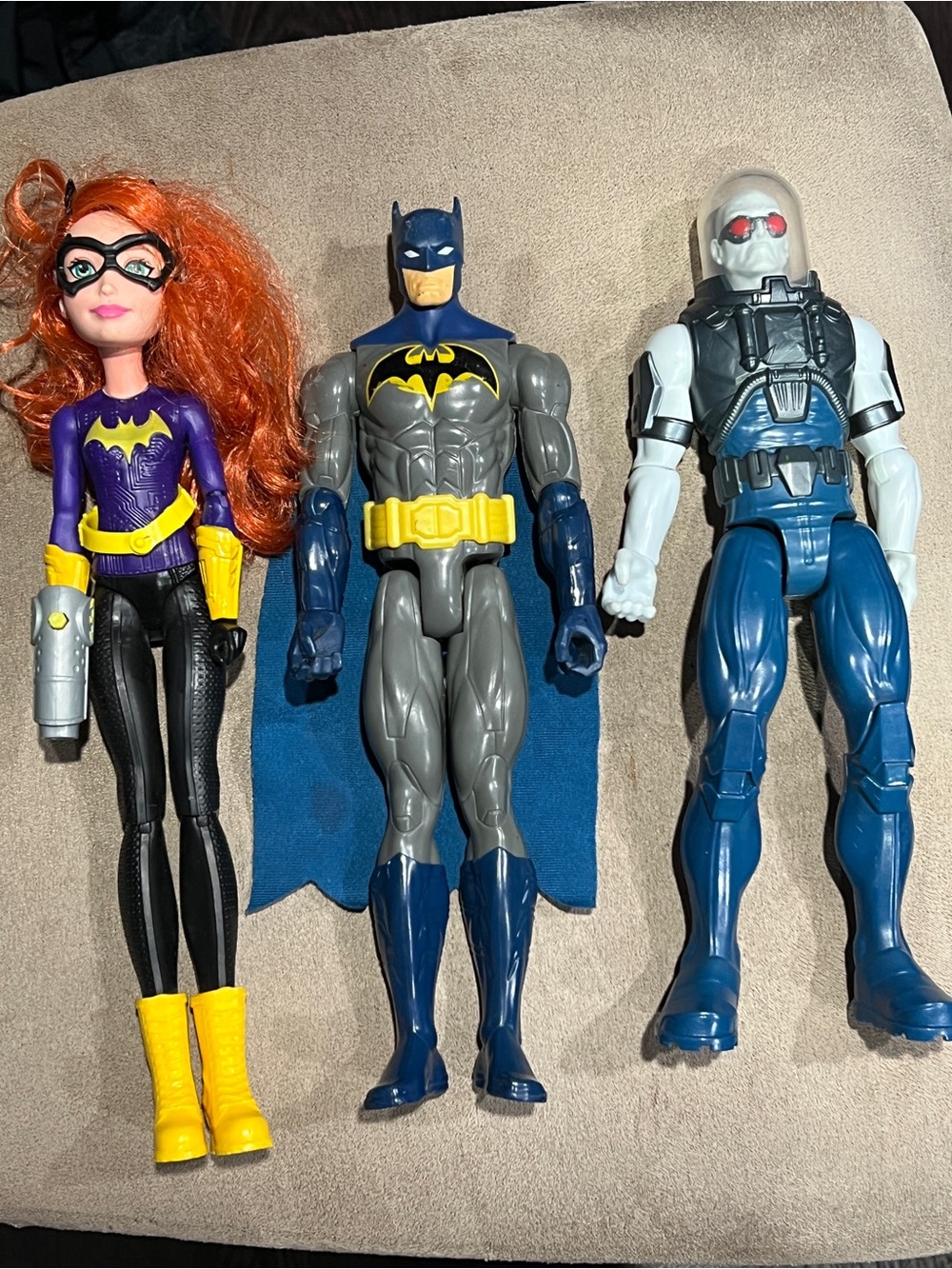 Batman & Batgirl & Mr. Freeze Action Figures lot of 3 DC comics 12”